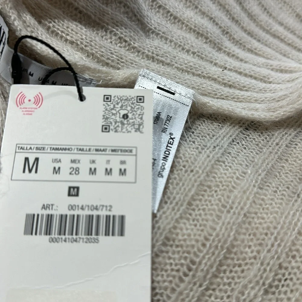 NWT ZARA RIPPED KNIT CAPE Cardigan Neck Warmer